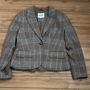 Boden Brown Checkered Women's Tailored Blazer